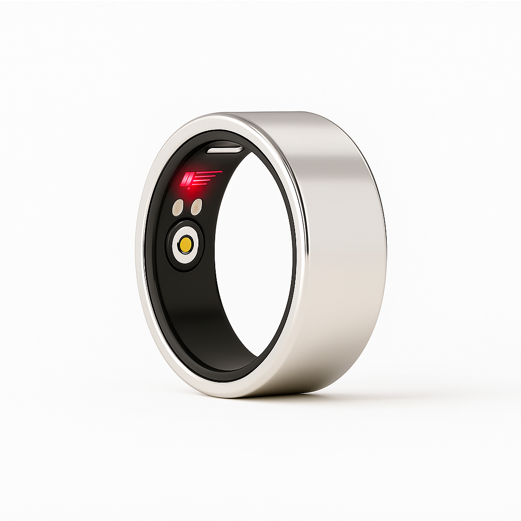 Zilveren smart ring van syncgear