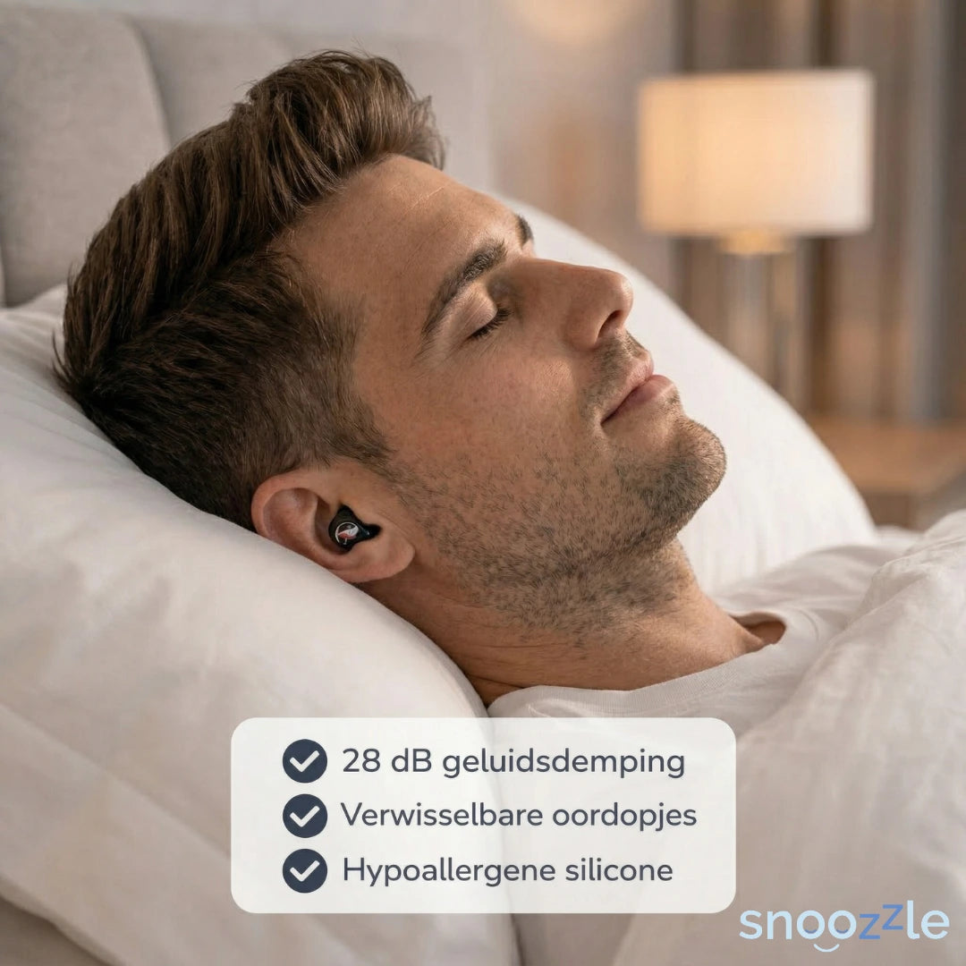 Voordelen oordoppen slapen blauw. Oordoppen slapen in oor van man