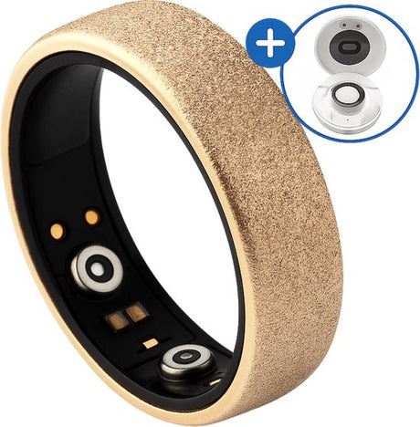 Gouden smart ring met opbergdoosje van syncgear