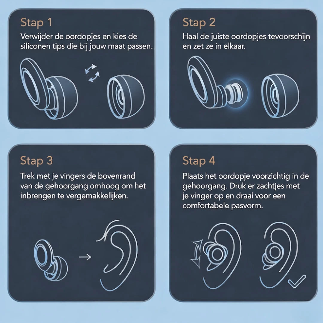 Uitleg hoe te gebruiken oordopjes slapen