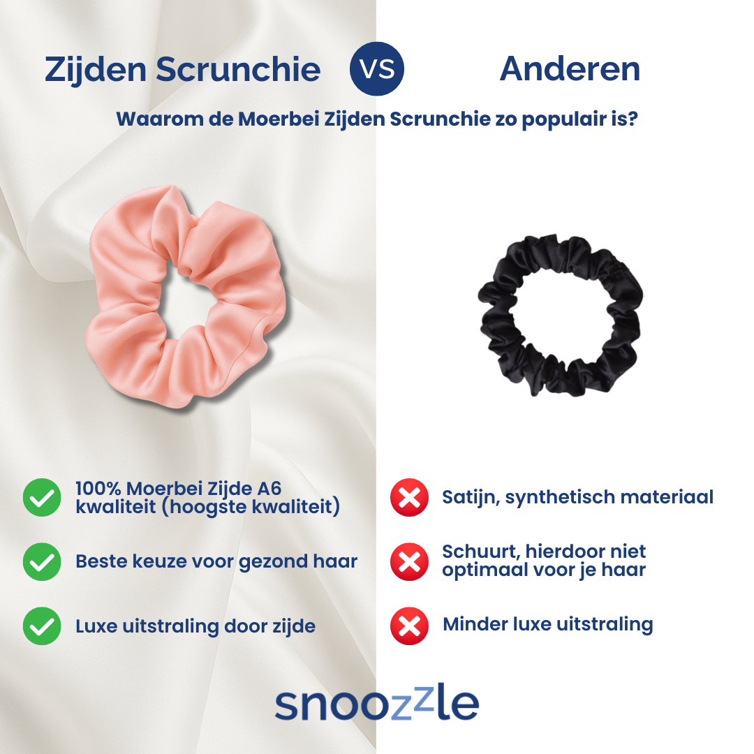 Verschil roze scrunchie en andere scrunchies