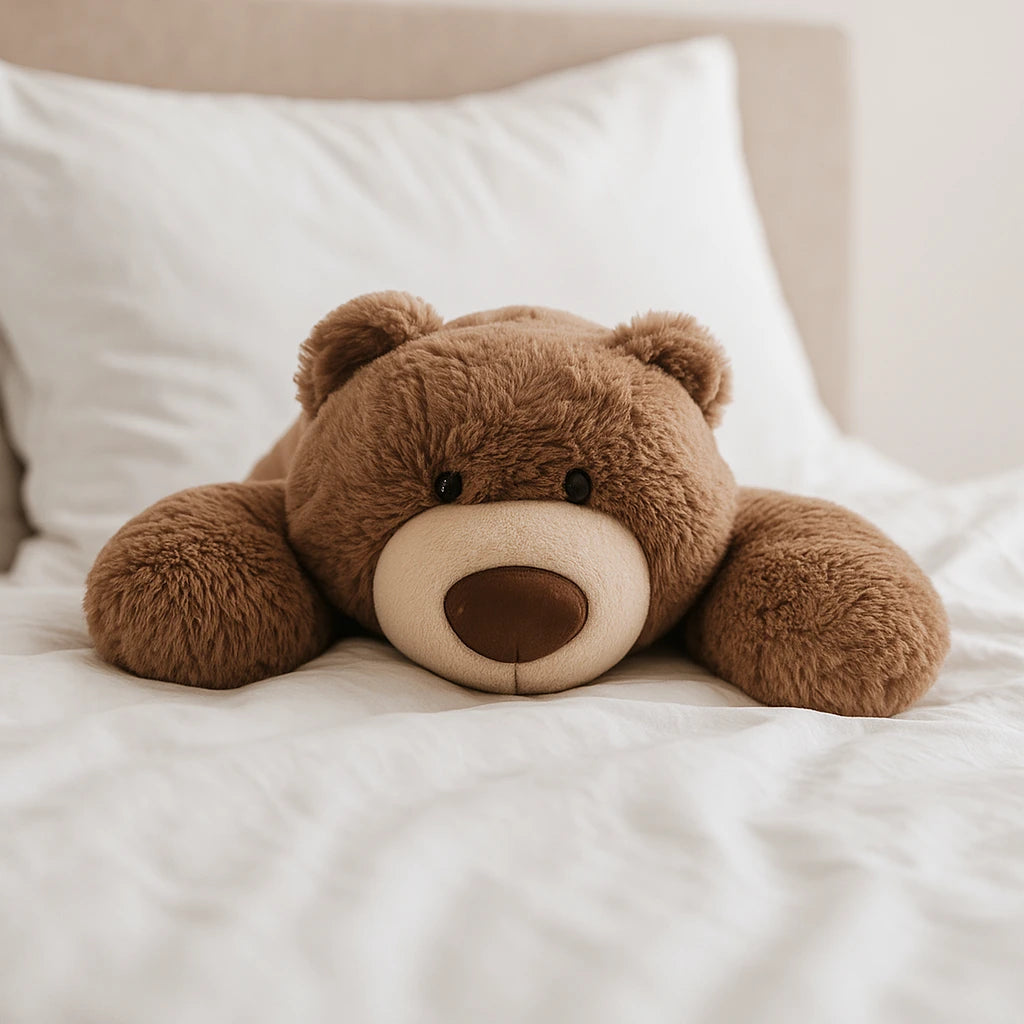 Verzwaringsknuffel op bed