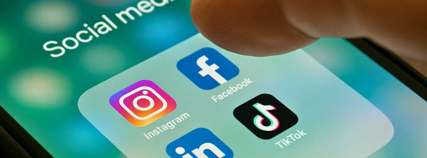 Banner van social media apps