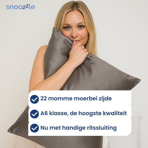 Voordelen zijden kussensloop antraciet