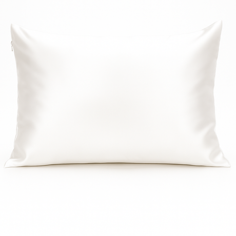 Wit zijden kussensloop
