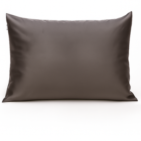 Zijden kussensloop in de kleur antraciet