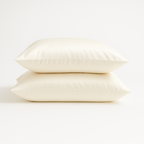 Zijden kussenslopen in het wit