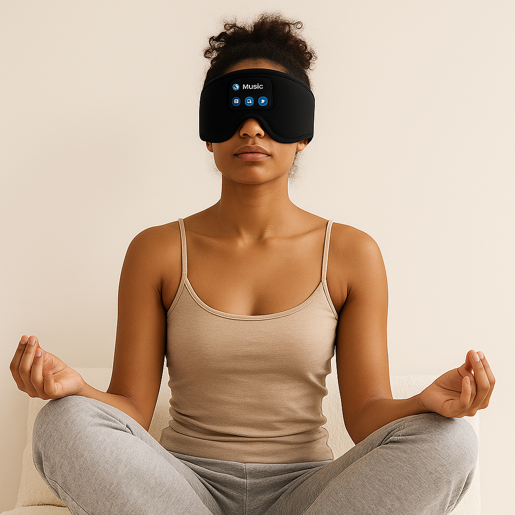 Slaapmasker Bluetooth Snoozzle Zwart
