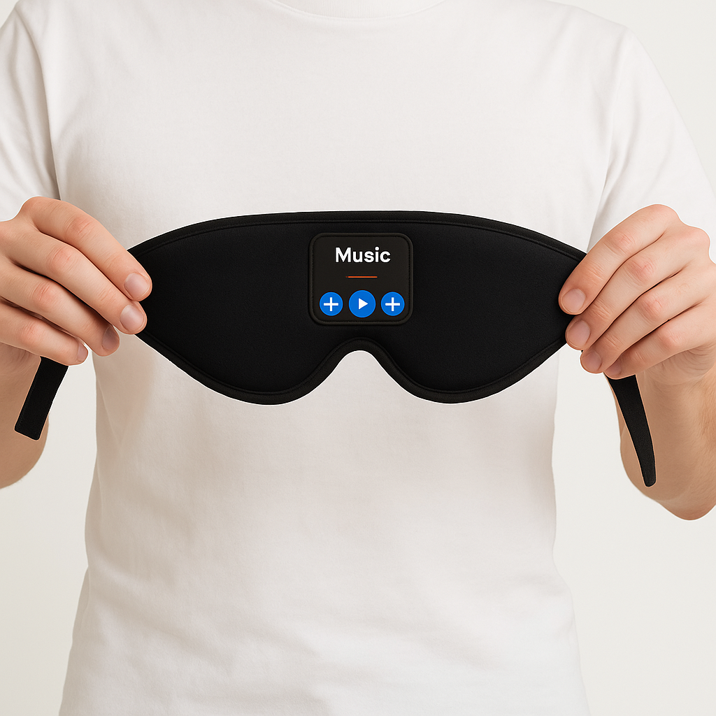 Slaapmasker Bluetooth Snoozzle Zwart