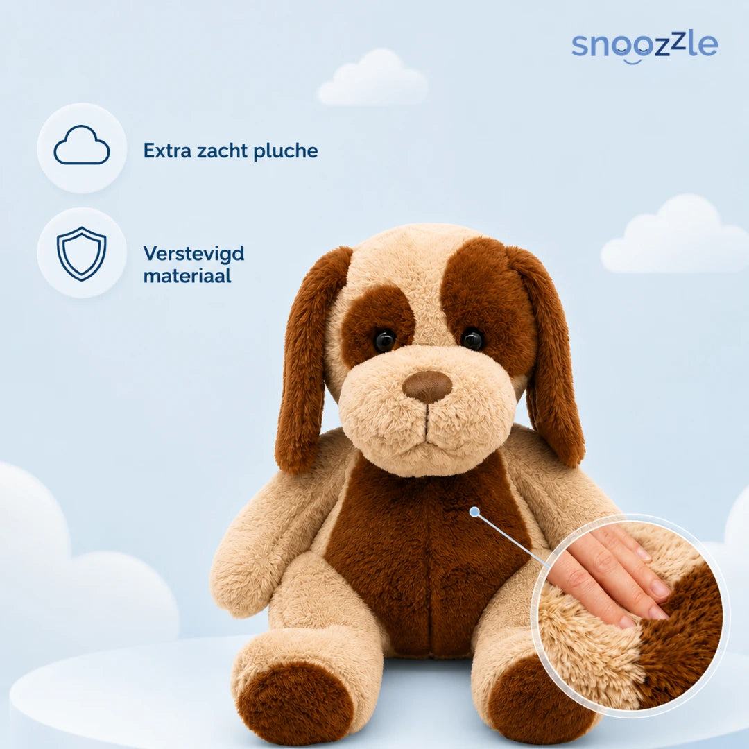 Verzwaringsknuffel hond materiaal en stof