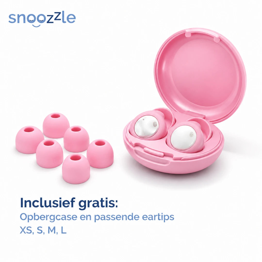 Roze oordopjes slapen met eartips