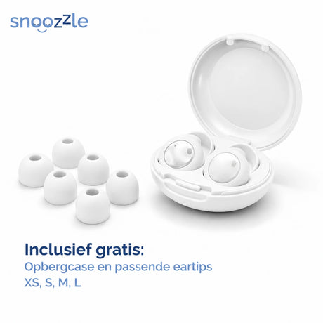Witte oordopjes slapen met eartips