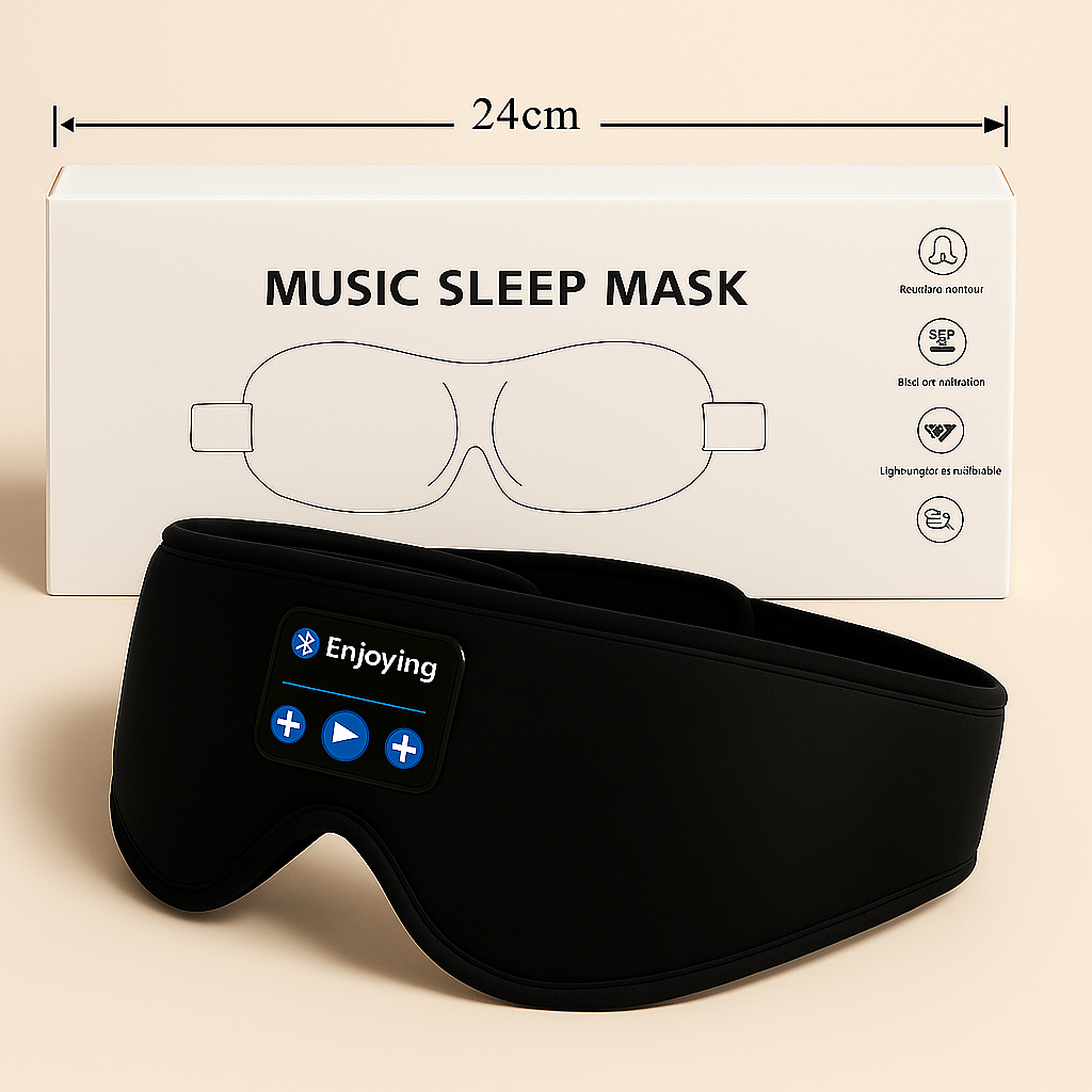 Slaapmasker Bluetooth Snoozzle Zwart