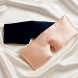 Roze en blauwe zijden slaapmasker