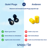 Vergelijking Quiet plugs pro met andere oordopjes slapen