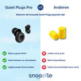 Vergelijking Quiet plugs pro met andere oordopjes slapen