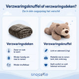 Verzwaringsknuffel beer vergeleken met verzwaringsdeken