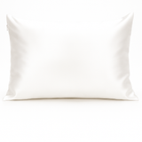 Wit zijden kussensloop