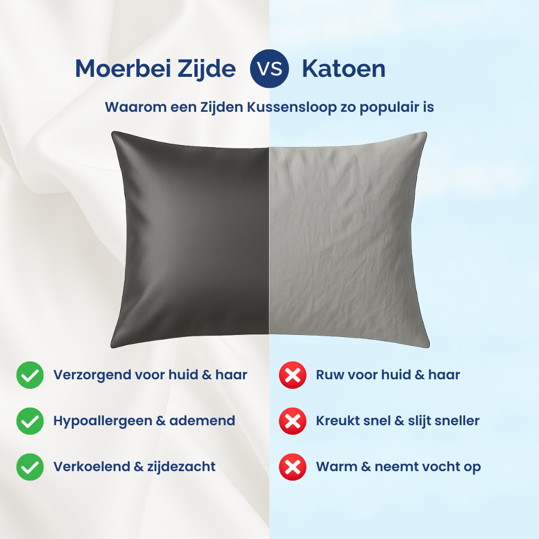 De voordelen van een zijden kussensloop ten opzichte van katoen