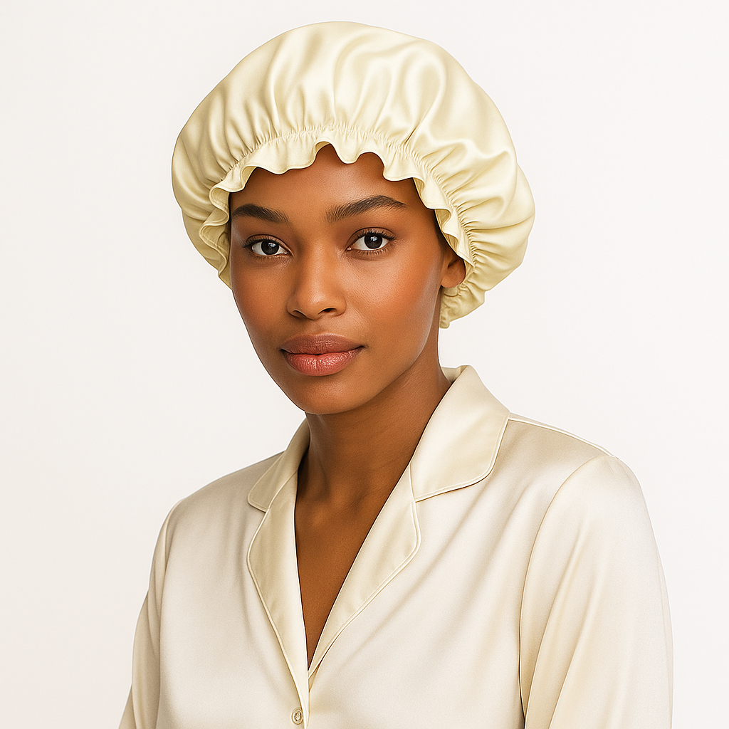 Vrouw met een zijden bonnet