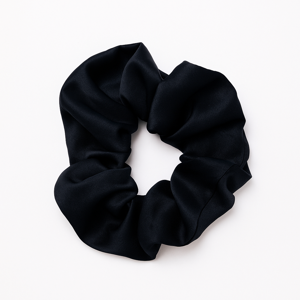 Scrunchie zwart zijde