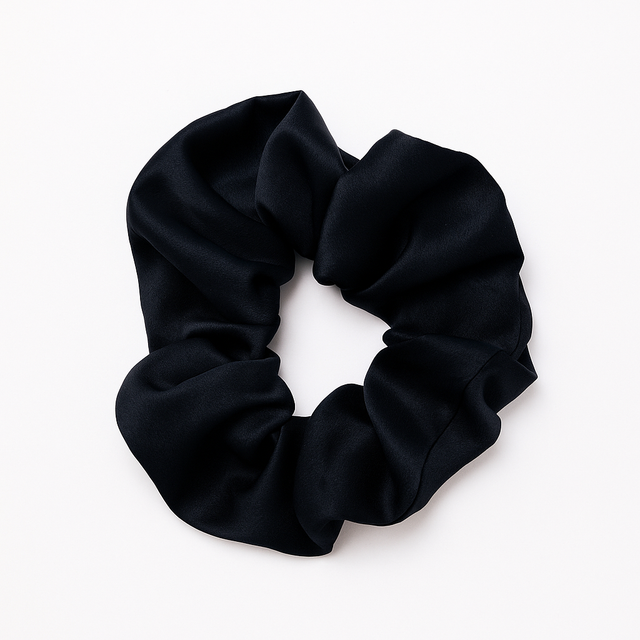 Scrunchie zwart zijde